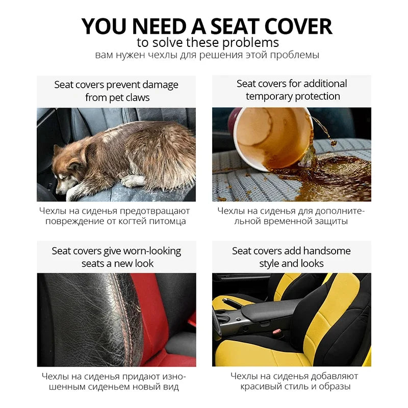 1/2/5pcs Set Car Seat Covers Universal Car Seat Covers Protection Seat Cushion Breathable Seats Cover Protector Covers Interior