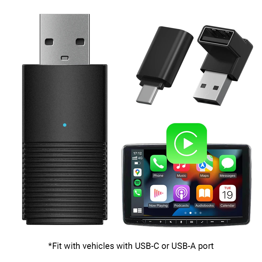 Ottomotion MINI Wireless CarPlay Adapter for iPhone USB Sticker Car Accessories for Hyundai VW Mazda Toyota Kia Ford Chery