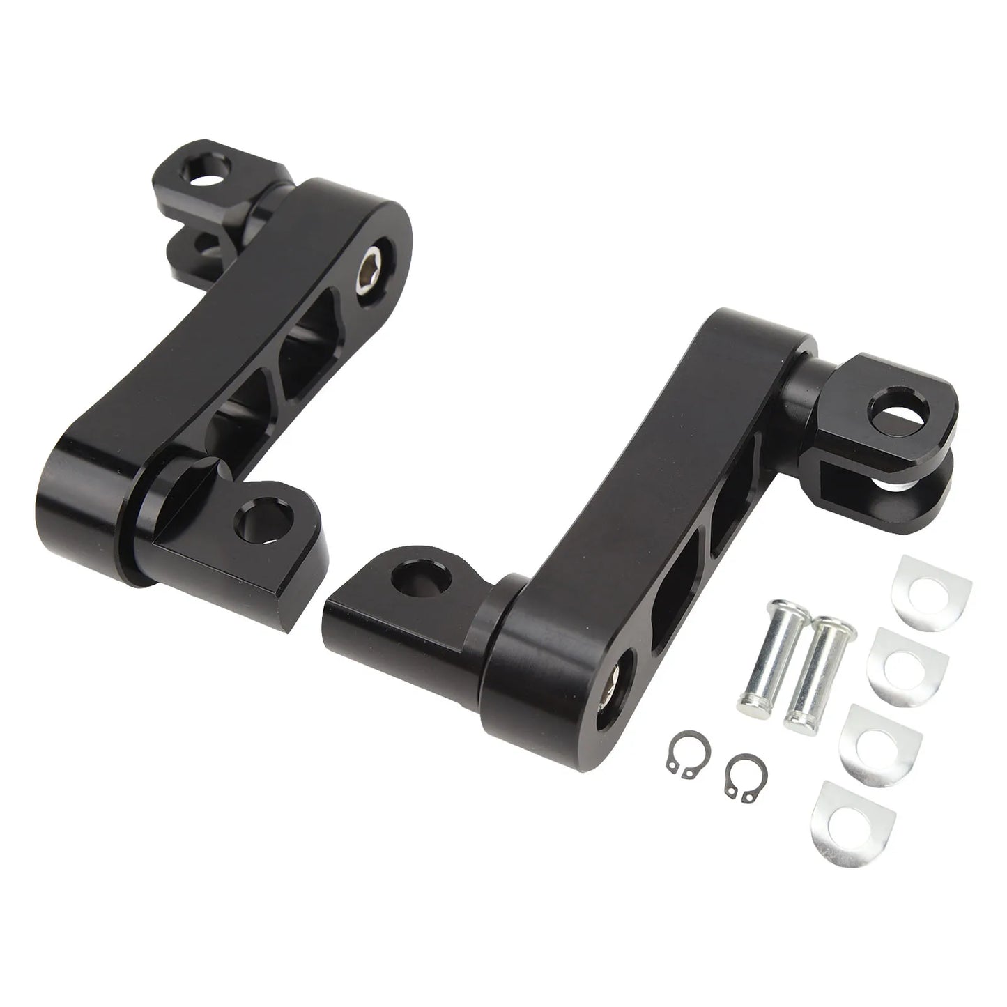 Motorcycle Foot Peg Highway Bracket 360° Adjustable Rugged Foot Peg Extension Bracket for Touring Foot Peg Extension Bracket