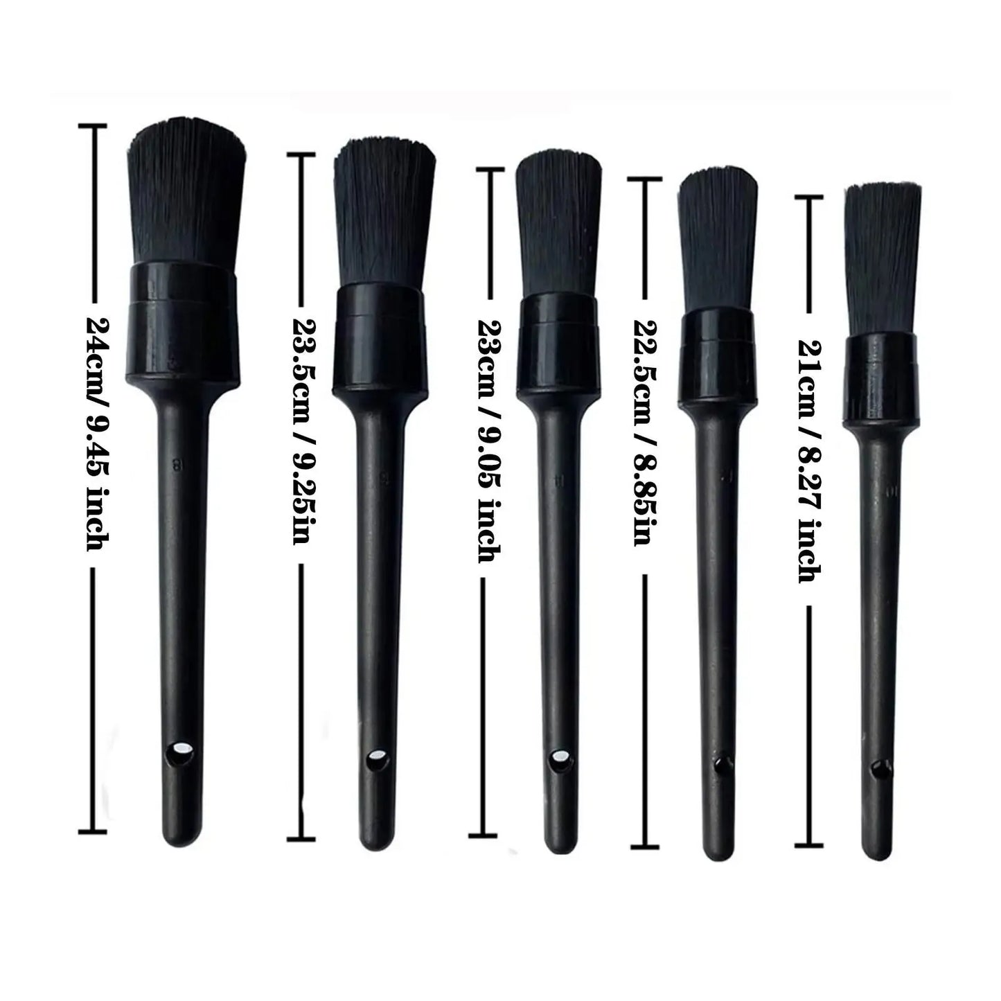 1/5x Car Detailing Cleaning Brushes Soft Detail Brush Wheel Cleaner Auto Dust Removal Brush Car Interior Exterior Accessories