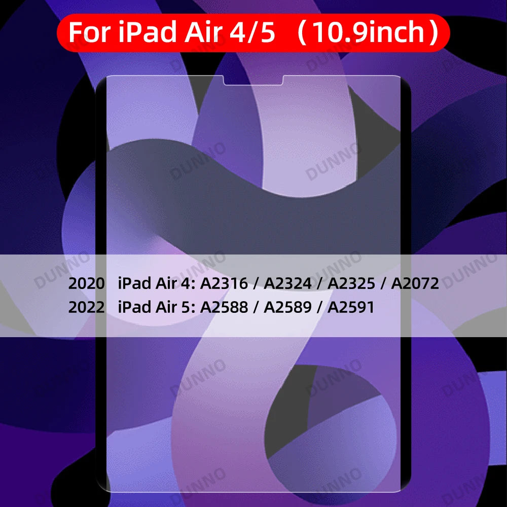 Paper Feel Screen Protector Film for iPad Air 11in 2024 Pro 11/12.9 Air 4 5 10/9/8/7th Generation Removable Magnetic Attraction
