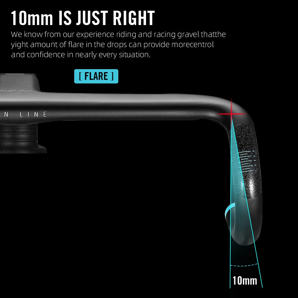 LEXON Full Carbon Road Integrated Handlebar Ultralight Road Bike Handlebar T1000 Racing Bent Bar, Bicycle Accessories 28.6mm