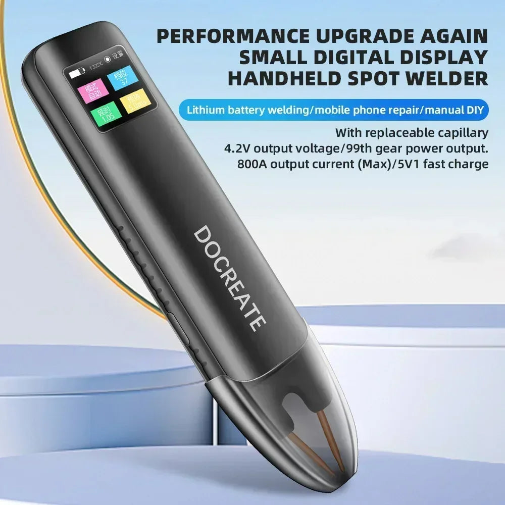 New Spot Welder Big Color Screen Adjustable Powerful Handheld Welding Machine Portable Mini Welding for 18650 Lithium Battery