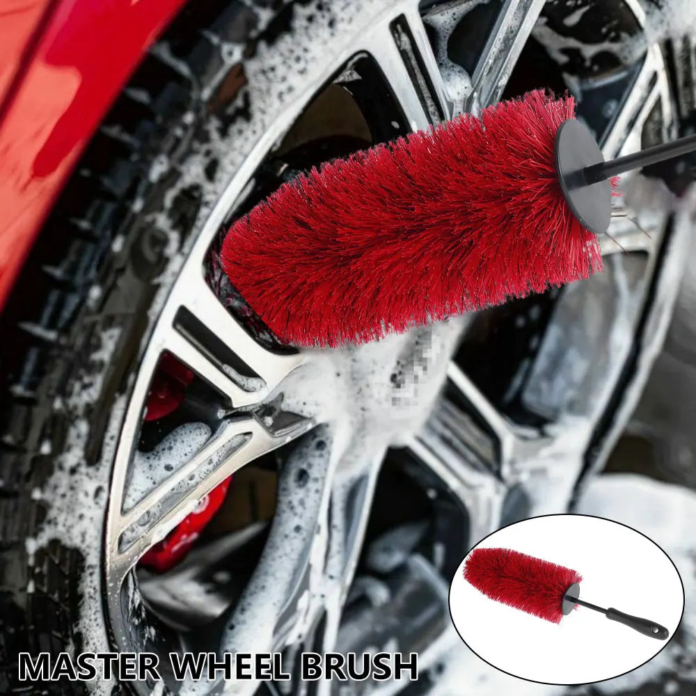 45cm Car Wheel Wash Brush Multifunction Car Wheel Rim Tire Cleaning Brush Soft Non Scratch Auto Care Detailing Washing Tools