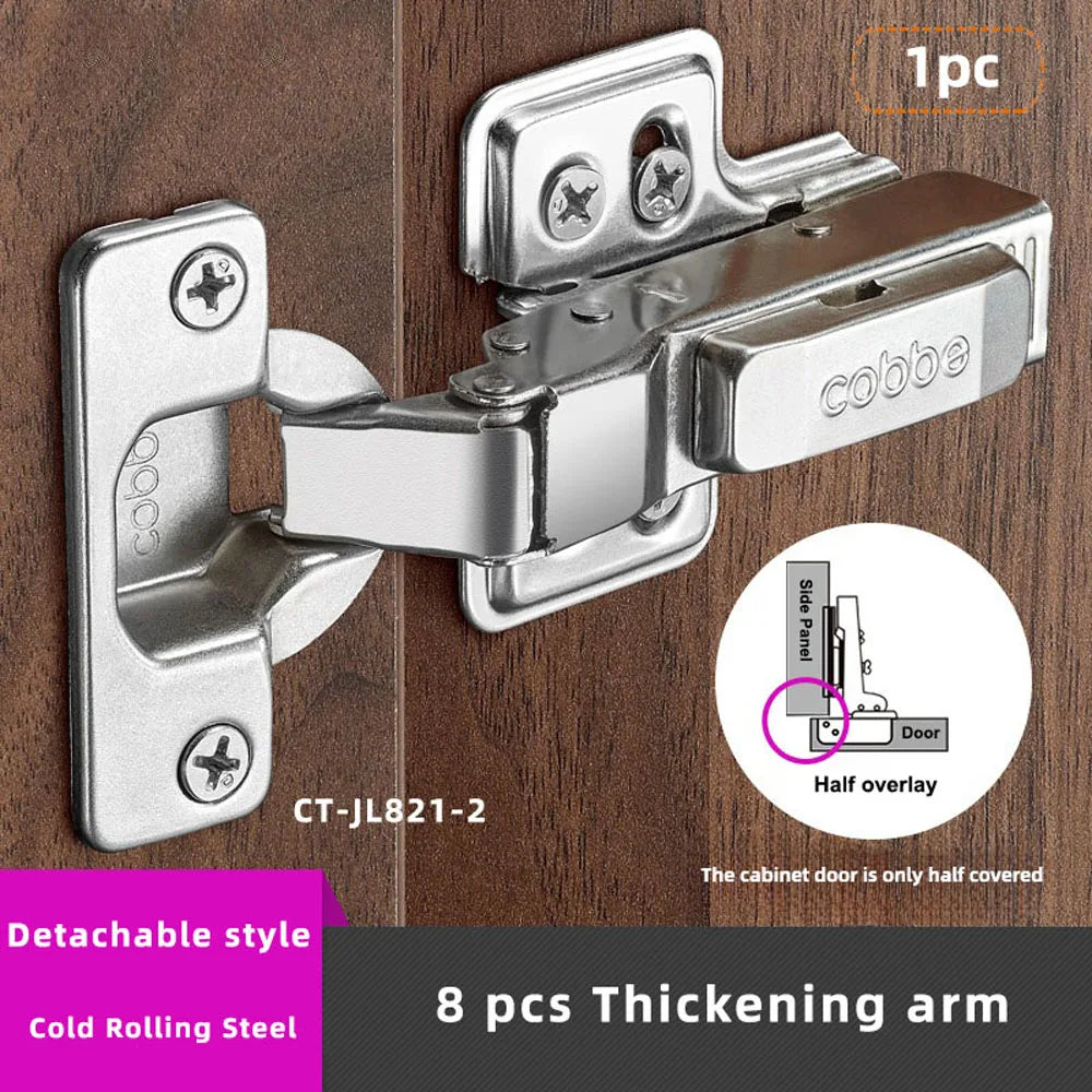 1pc Furniture Cabinet Hinge Cold Roll Steel Door Hydraulic Hinges Damper Buffer Soft Close For Kitchen Furniture Hardware