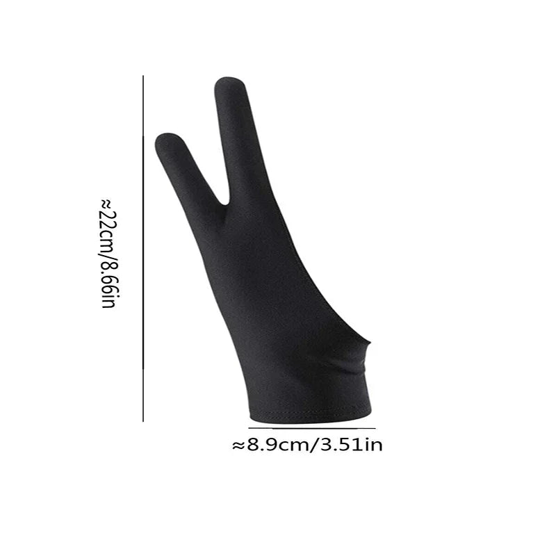 1/2 Layers Art 2 Finger Anti-mistouch Painting Sketch Gloves Screen Touch Glove Artist Drawing Glove Drawing Tools for Artist