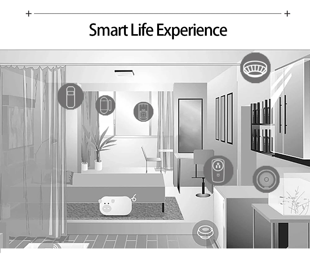 Wifi Tuya Home Alarm System 433MHz Burglar Security Alarm Smart Life App Control Wireless Home Alarm