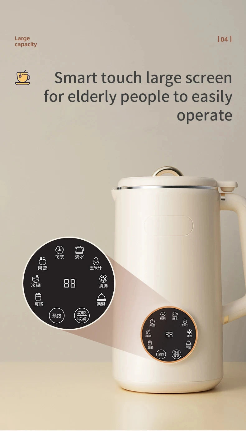 110V/220V Soya Milk Machine Electric Wall Breaking Machine Soybean Milk Maker Fresh Juice Blender Nut Milk Maker Food Blender