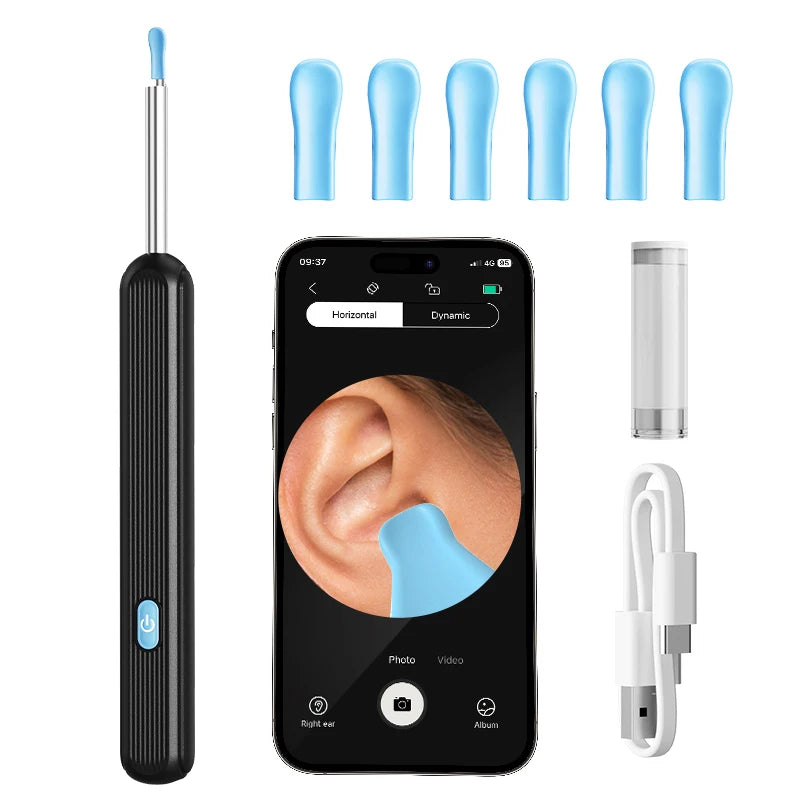 Wireless Ear Wax Cleaner with Camera Safe Earwax Removal Endoscope with Camera Luminous Ear Cleaner Ear Cleaning Tools Ear Care