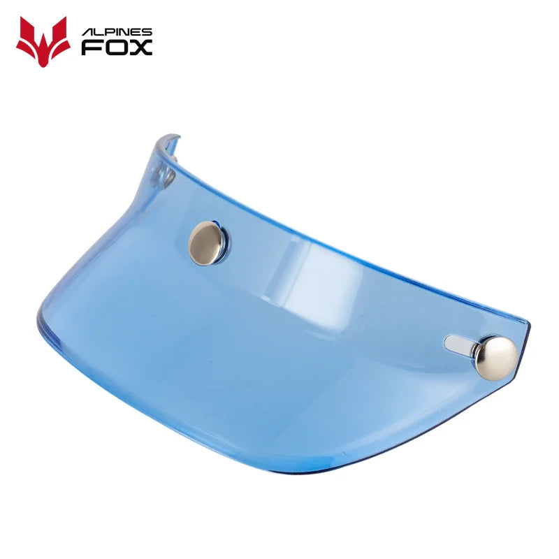 Motorcycle Helmet Sun Shade Protector 3 Snap-Button Retro Open Face Flip Up Down Shield Visor Modified Parts 7.08 X 2.95 In