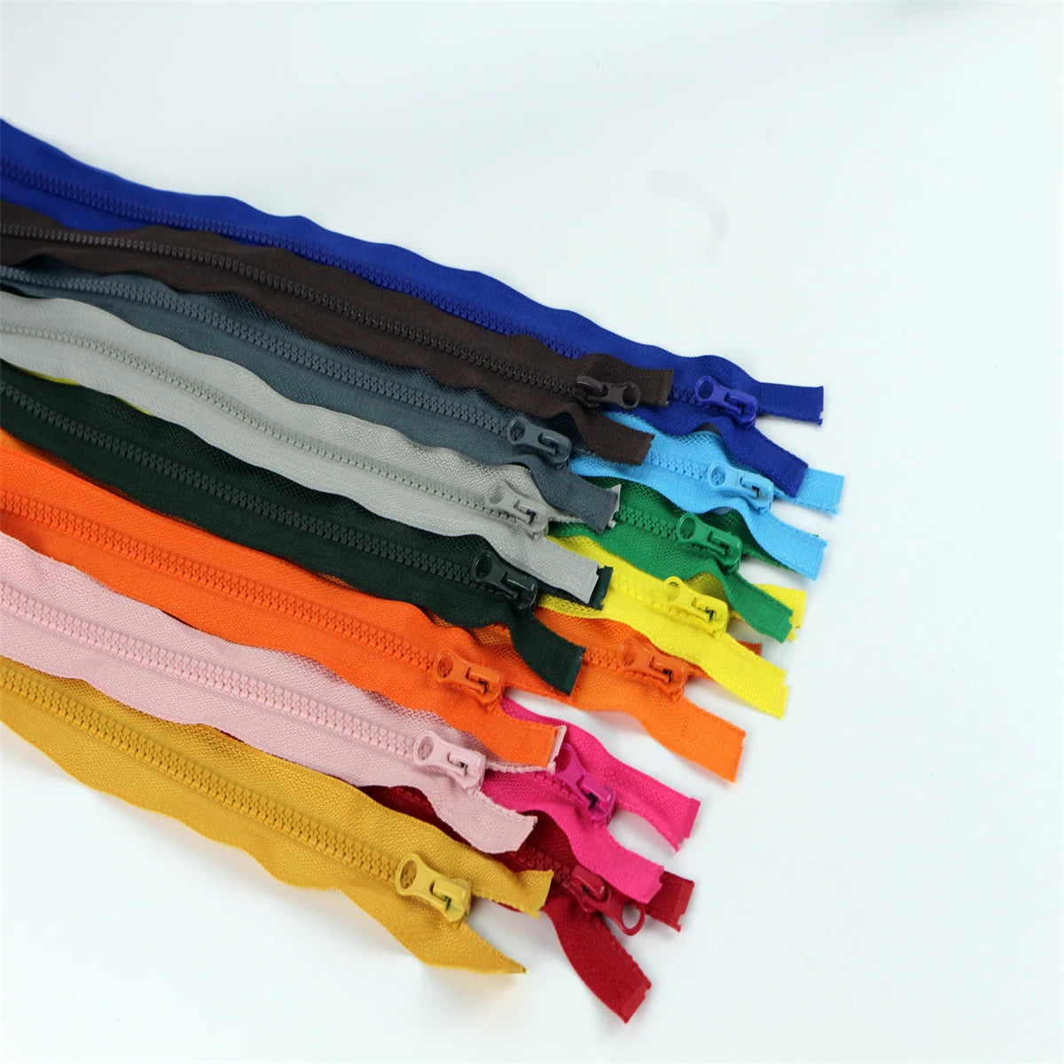 (10pcs)5# resin 60CM zipper clothing color single head open tail long down jacket cotton clothes glue teeth