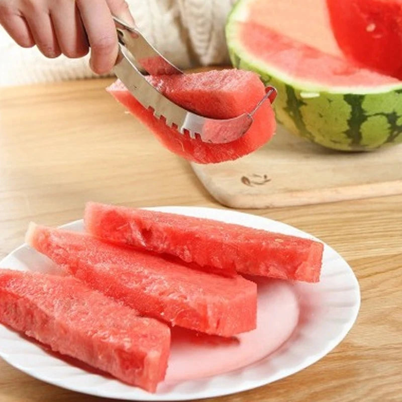 Multi Functional Watermelon Slicer Watermelon Cutting Tool Splitter Stainless Steel Creative Kitchen Accessory Small Tool