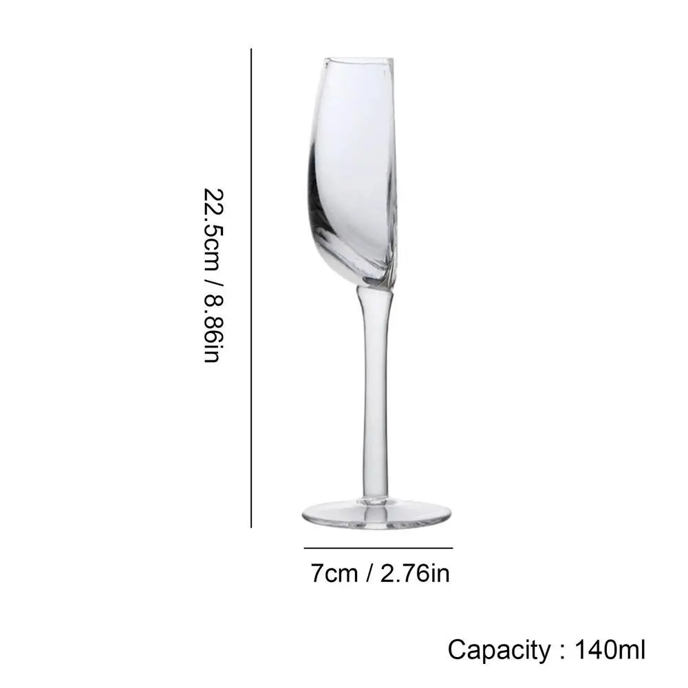 Half-Rice Wine Glass 140ml Flexible Long Stemmed Red Wine Cups Crystal Champagne Glass For Friends Enthusiasts Family