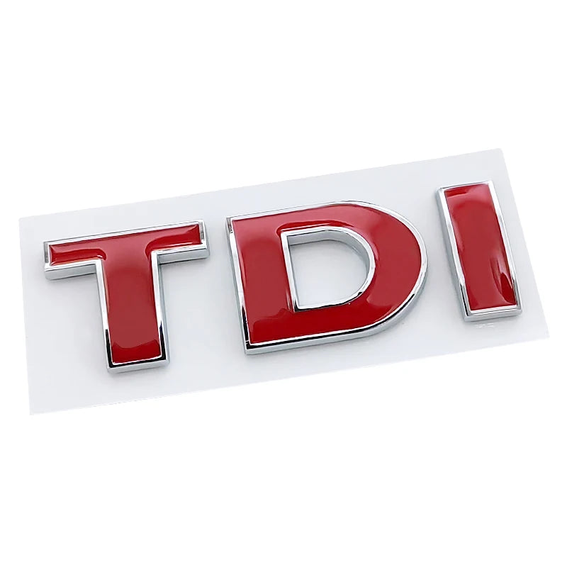 3d ABS Black Logo TDI Emblem Car Trunk Badge For VW Passat Jetta Touareg Tiguan Touran Golf 4 5 6 Caddy TDI Sticker Accessories