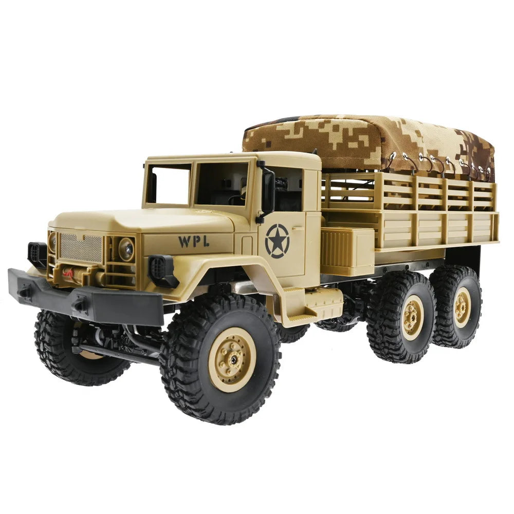 Wpl Naughty Dragon B16 1 6wd Military Truck With Canvas Rc Car Climbing Remote Control Plaything Holiday Birthday Gift Boy