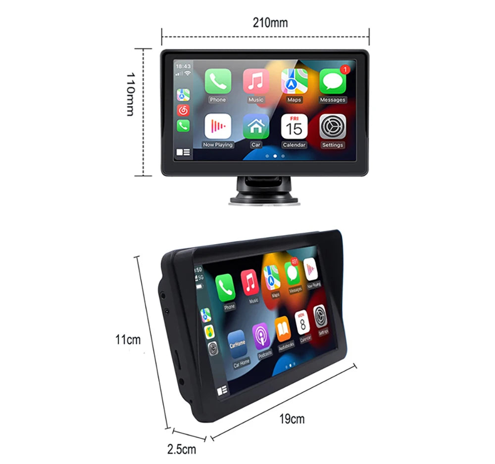 7inch Universal Car Radio Automotive Multimedia Video Player Wireless Carplay Android Auto Touch Screen BT AUX Smart Car Systems
