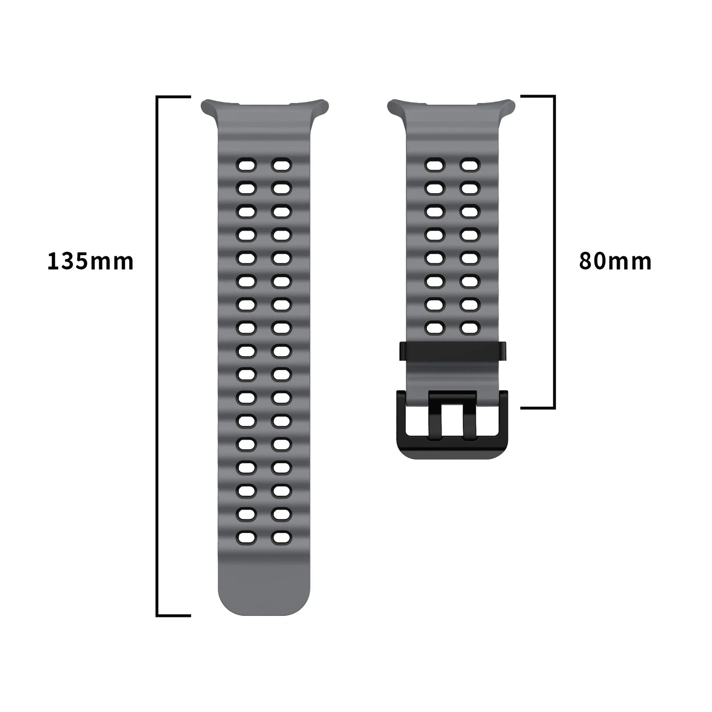 NEW Marine Silicone Strap for Samsung Watch Ultra 47mm Bracelet No Gaps Sport Two-tone Band for Galaxy 7 Ultra Watchband Straps