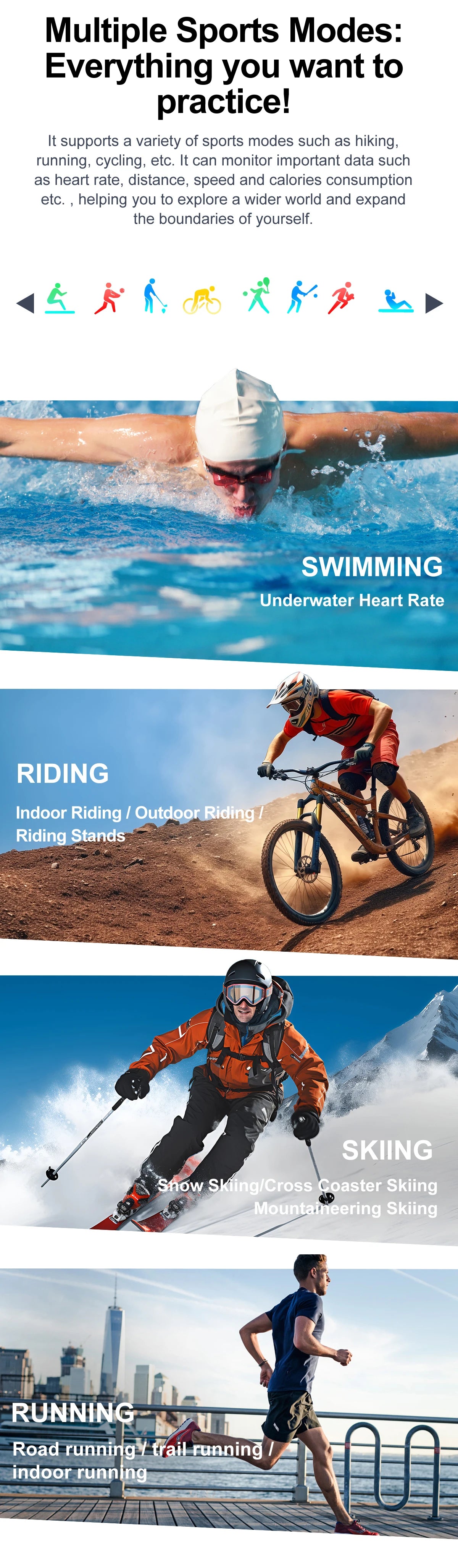 New Smart Watch Men Outdoor 530mAh Large Battery Bluetooth Call Sport Fitness Bracelet AMOLED Screen Flashlight Smartwatch