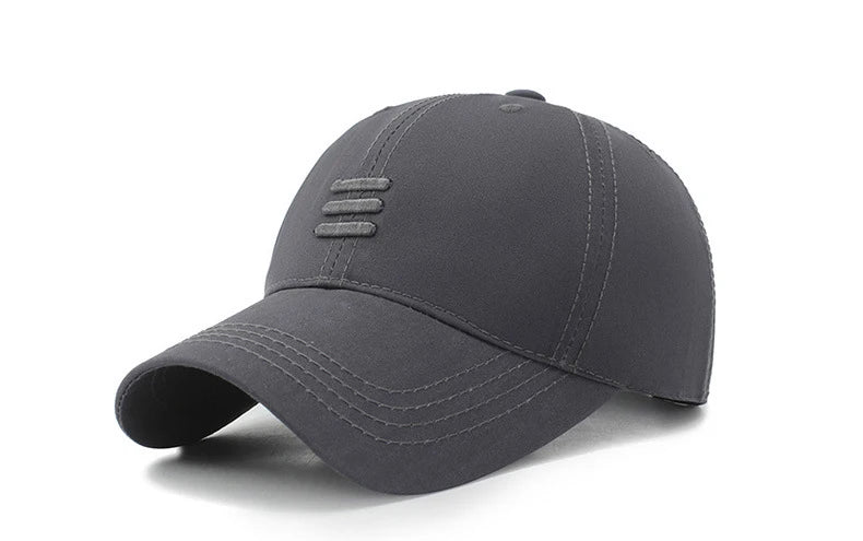 Three Horizontal Lines Embroidery Baseball Caps Spring and Autumn Outdoor Adjustable Casual Hats Sunscreen Hat