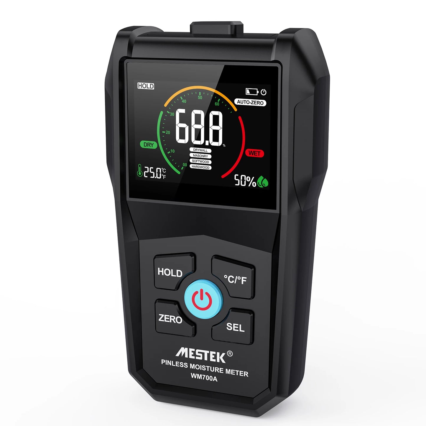 Non-Contact Wood Moisture Meter Inductive Wood Timber Moisture Meter Color Screen Digital Electromagnetic Wood Humidity Tester