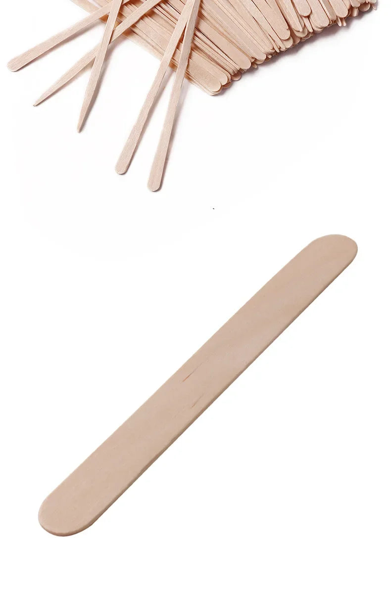 Wooden Waxing Stick Disposable Wax Bean Wiping Wax Tool Disposable Hair Removal Beauty Body Beauty Tool Uñas Nail Charms