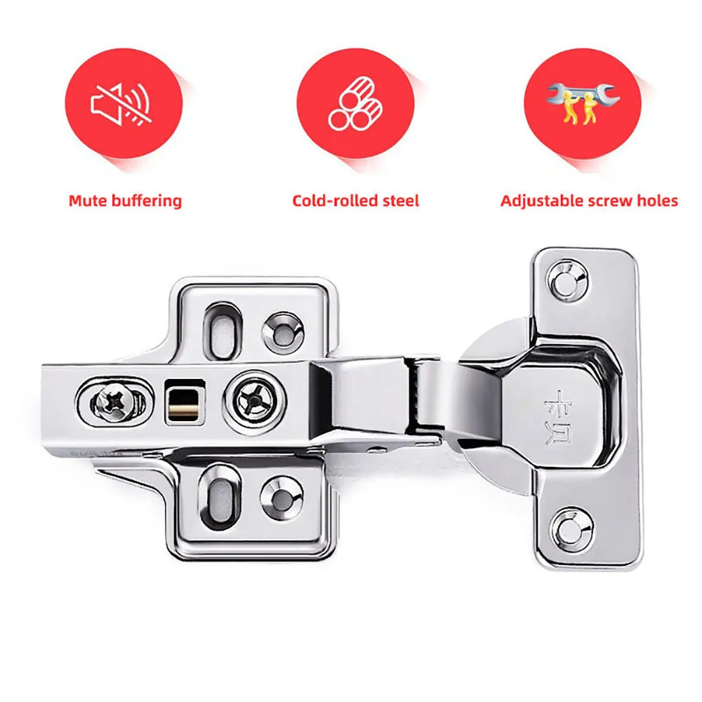 1pc Furniture Cabinet Hinge Cold Roll Steel Door Hydraulic Hinges Damper Buffer Soft Close For Kitchen Furniture Hardware