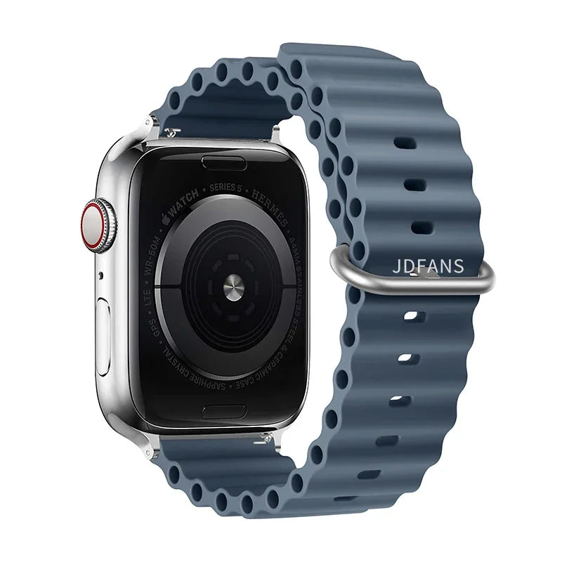 Ocean Band for Apple watch Ultra Series 10 9 7 8 5 6 SE 49mm 45mm 46mm 42mm 44mm 40mm 41mm Silicone bracelet correa iWatch Strap