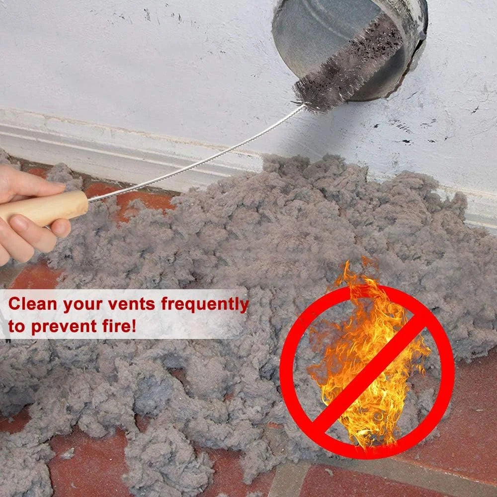 1pc Dryer Vent Cleaner Kit Lint Remover Brush, Long Flexible Refrigerator Coil Brush, Dryer Lint Brush Vent Trap Cleaner Tools