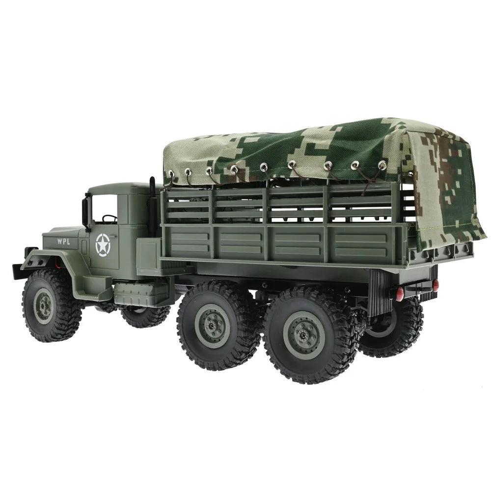 Wpl Naughty Dragon B16 1 6wd Military Truck With Canvas Rc Car Climbing Remote Control Plaything Holiday Birthday Gift Boy