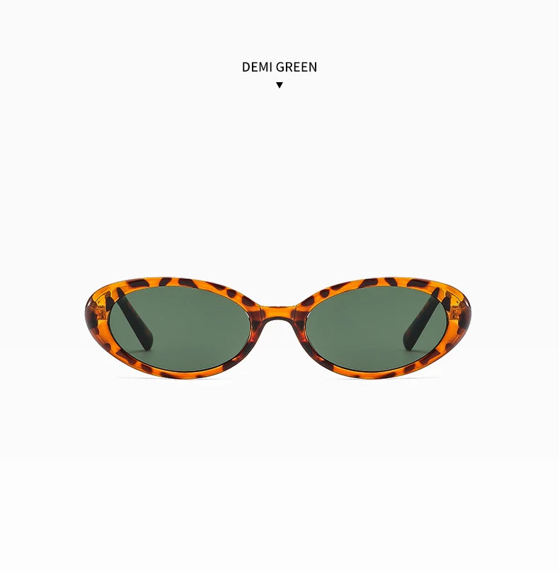 New Women's Retro Oval Sunglasses Black Small Frame Fashion Brand Trendy Hot Points Sun Glasses Female Lady Goggle UV400