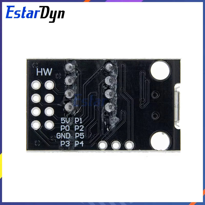 Estardyn ATtiny13A / ATtiny25 / ATtiny45 / ATtiny85 Pluggable ATTINY Development Programming Bare Board
