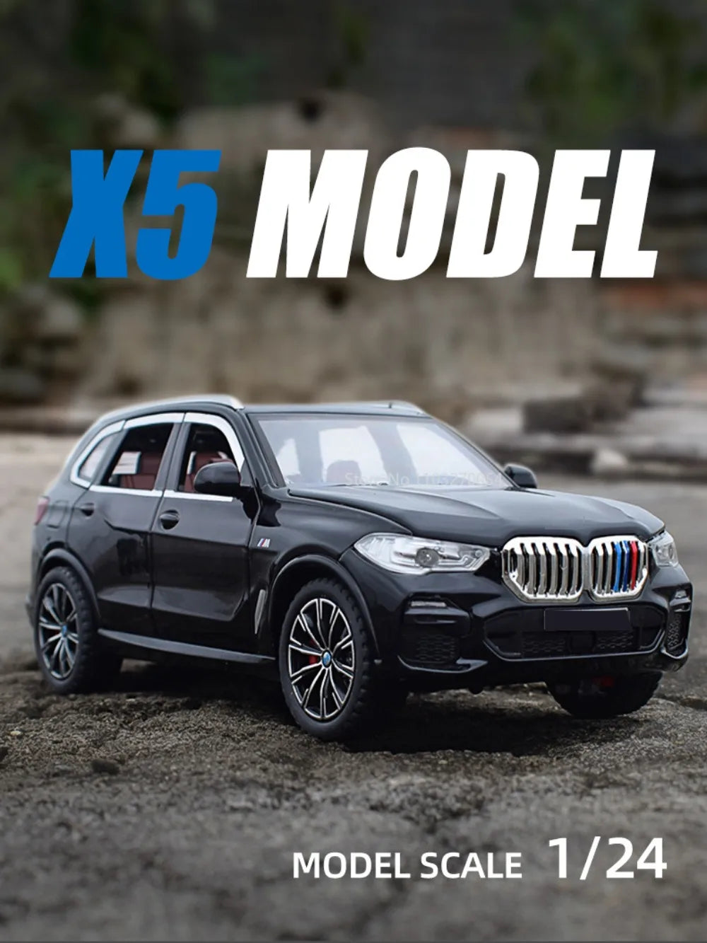 1/24 X5 Alloy SUV Model Car Toy Diecasts Metal Rear Wheel Pull Back Function Vehicle Models With Sound Light Toys For Kids Gifts