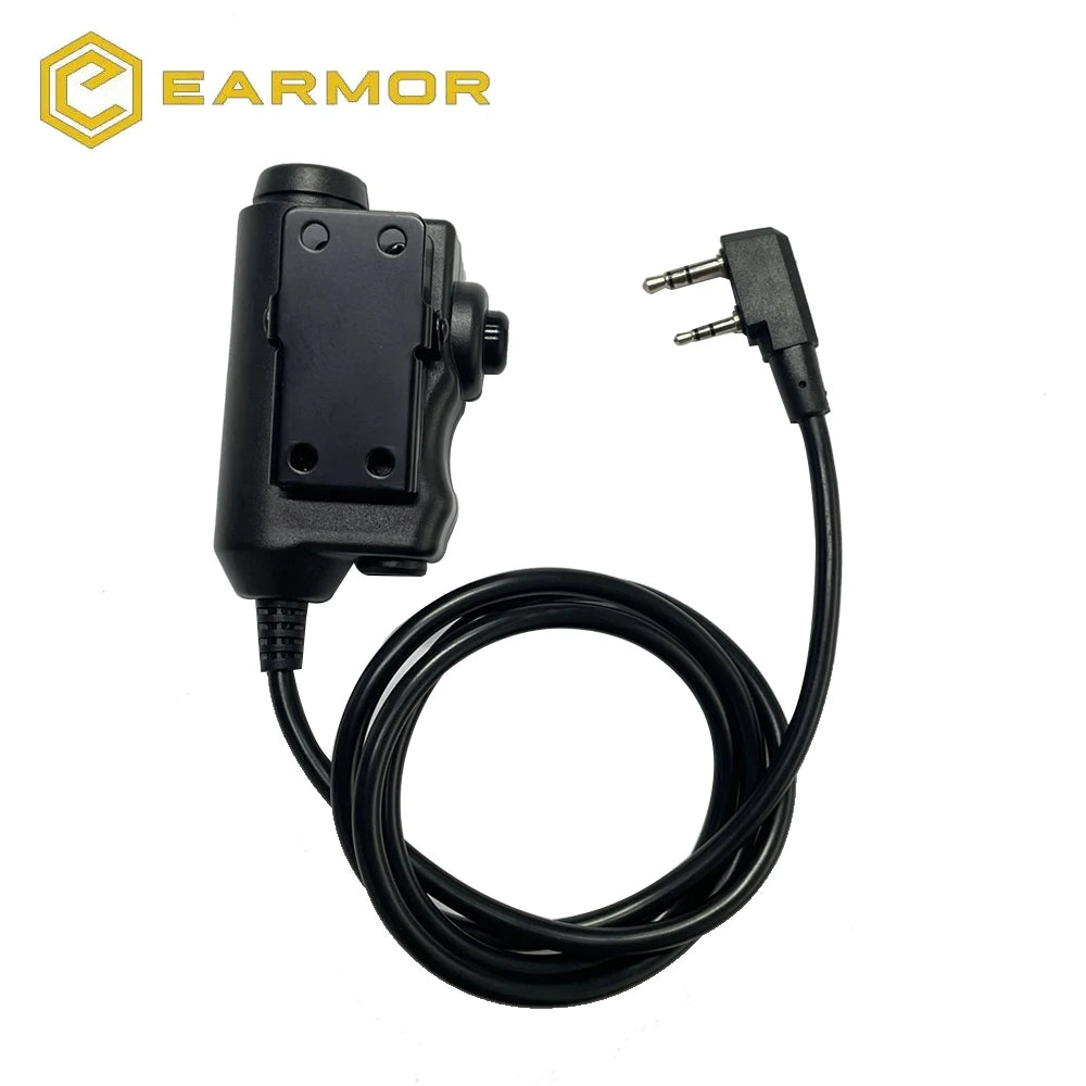 Original EARMOR M51 PTT Adapter Airsoft Tactical Headset Kenwood(for baofeng) Plug Tactical Headset Accessory