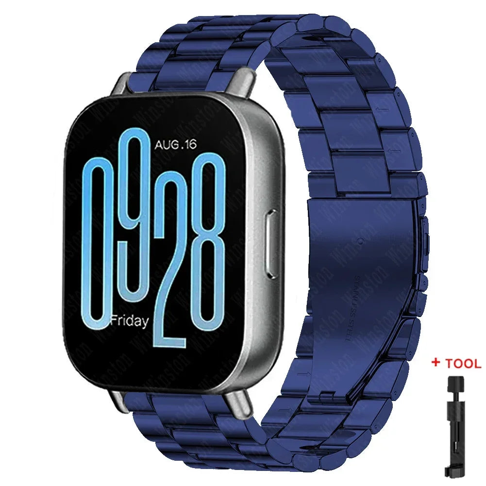 22mm Stainless Steel Strap for Redmi Watch 5 Active 5 Lite Metal Band for Xiaomi Redmi Watch 3 Active 3 Lite Bracelet Wristband