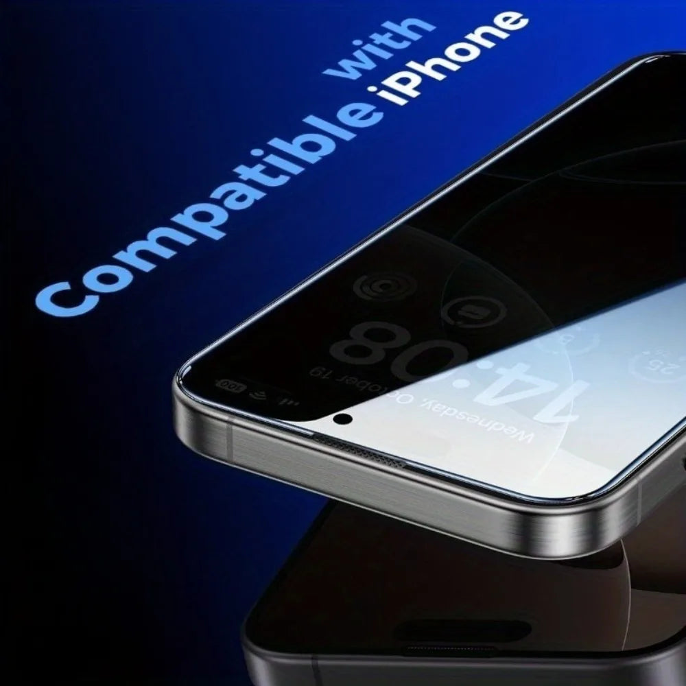 4Pcs Anti Spy Screen Protector for iPhone 17 16 15 14 Pro Max Air 15 16 Plus 13 11 12 Pro XR XS Max 9H Hardness Tempered Glass