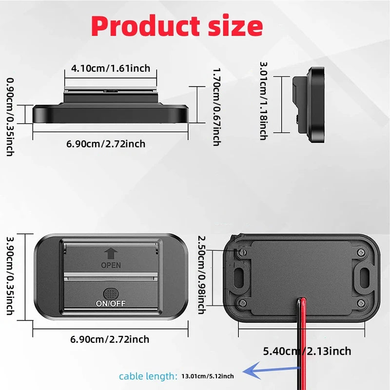 Quick Charge PD Type C Dual USB Ports Car Bus Charger Socket Adapter 12V/24V USB Power with Swith for Marine Motorcycle