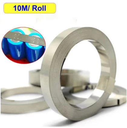 1 Roll 10m 18650 Li-ion Battery Nickel Sheet Plate Nickel Plated Steel Belt Strip Connector Spot Welding Machine Battery Welders