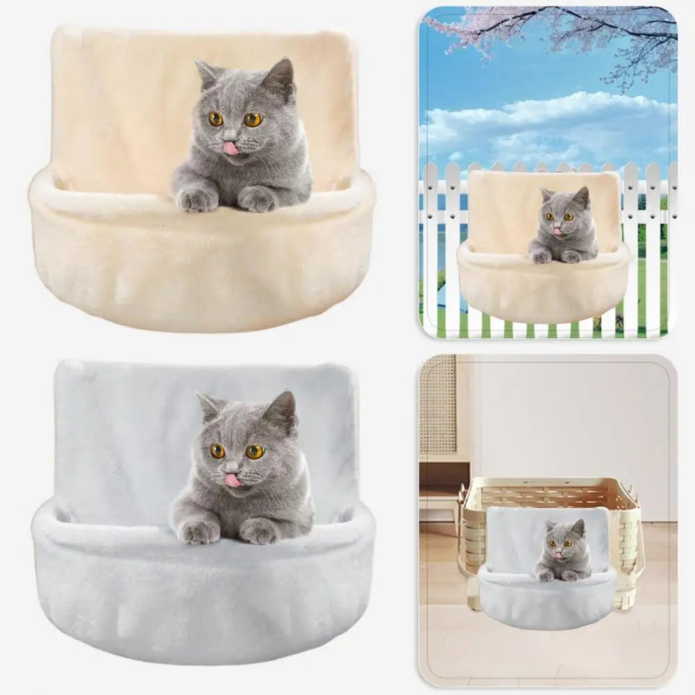 Foldable Cat Bed Removable Cat Bed Cover Cozy Cat Radiator Bed with Metal Frame Plush Hammock for Heaters Foldable for Warmth