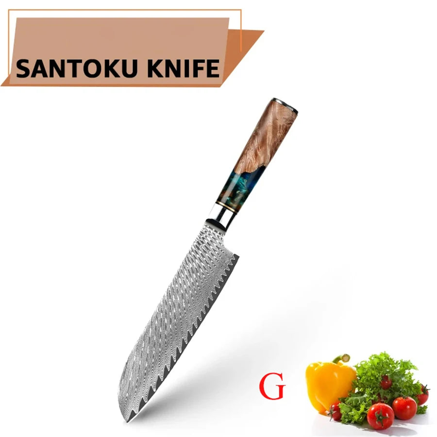 1PC ,Kitchen Knife Damascus Steel Slicing Knife Meat Cleaver Knife Utility Knife Cooking Tools Creative Knife Kitchen stuff