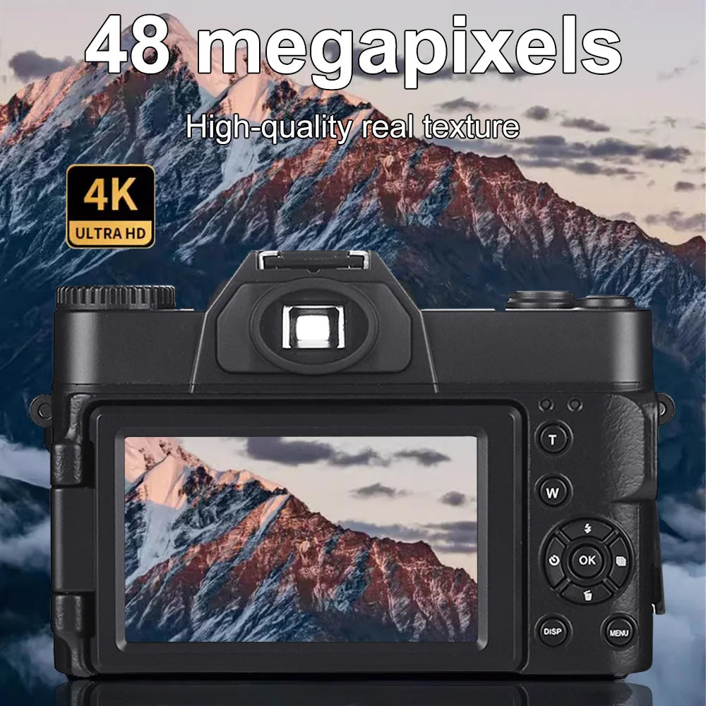 4K Video Camera 48MP HD Digital Camcorder 16X igital Zoom Digital Recorder 3 Inch IPS Screen Digital Photography Camera