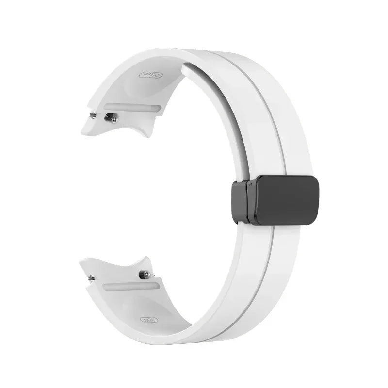 Original Silicone Strap for Samsung Watch 6/5/4 40 44mm 5 Pro 45mm Band Magnetic Buckle Galaxy Watch 4/6Classic 42 43MM 46 47MM