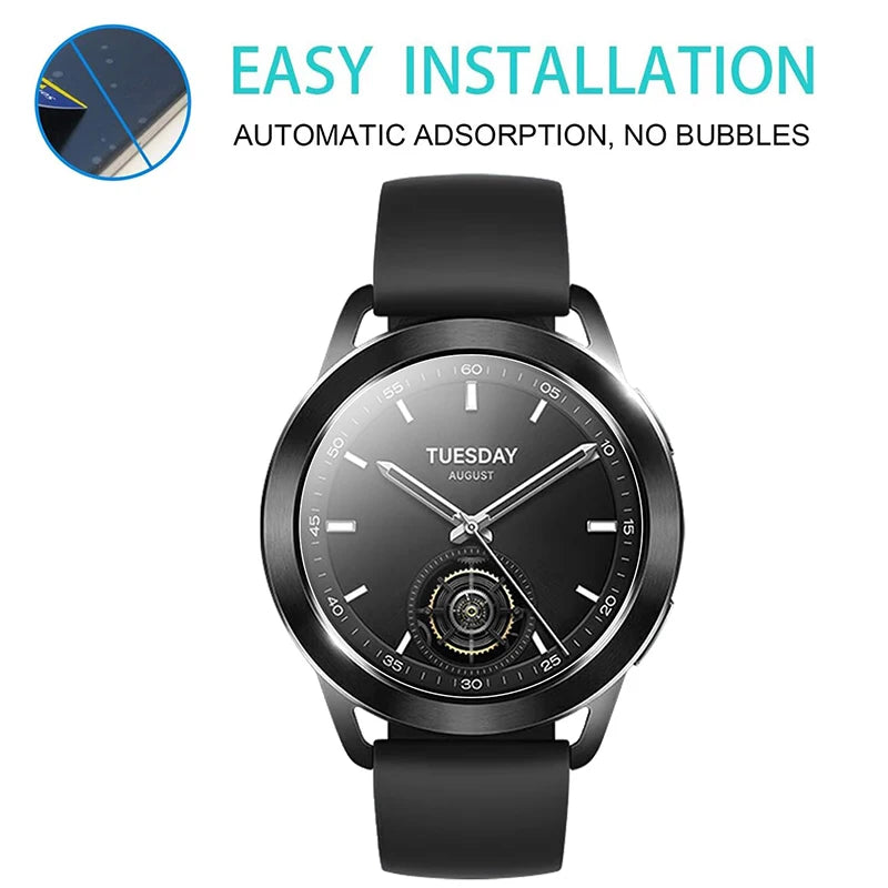 1-6Pcs Glass for Xiaomi Mi Watch S3 Smartwatch Screen Protectors Anti-scratch Tempered Glass Protective Film for Xiaomi Watch S3