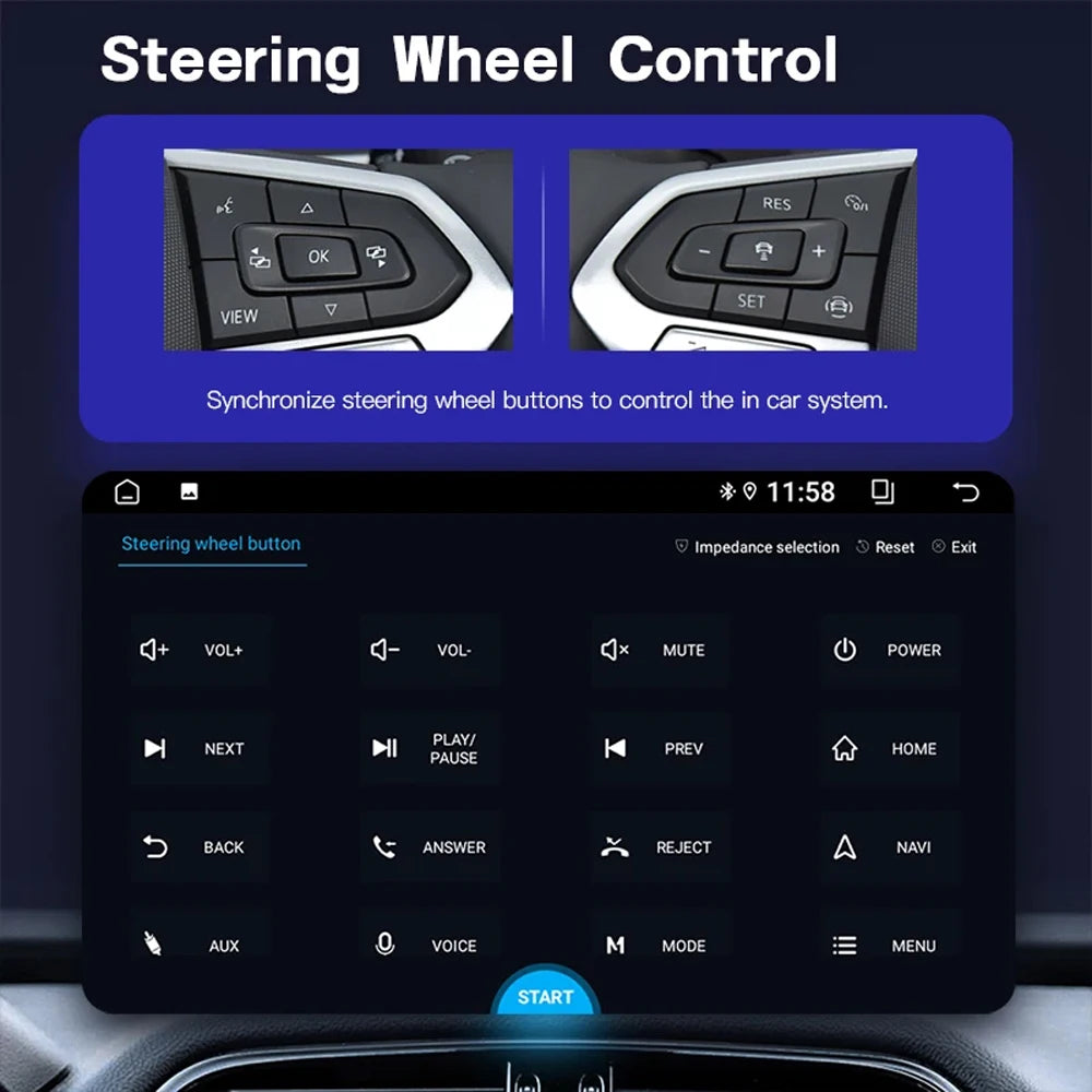 LELV 7" Android 13 Touch Screen Car Radio For Volkswagen VW Touareg Multivan T5 Transporte 2004-2011 Multimedia Player Carplay