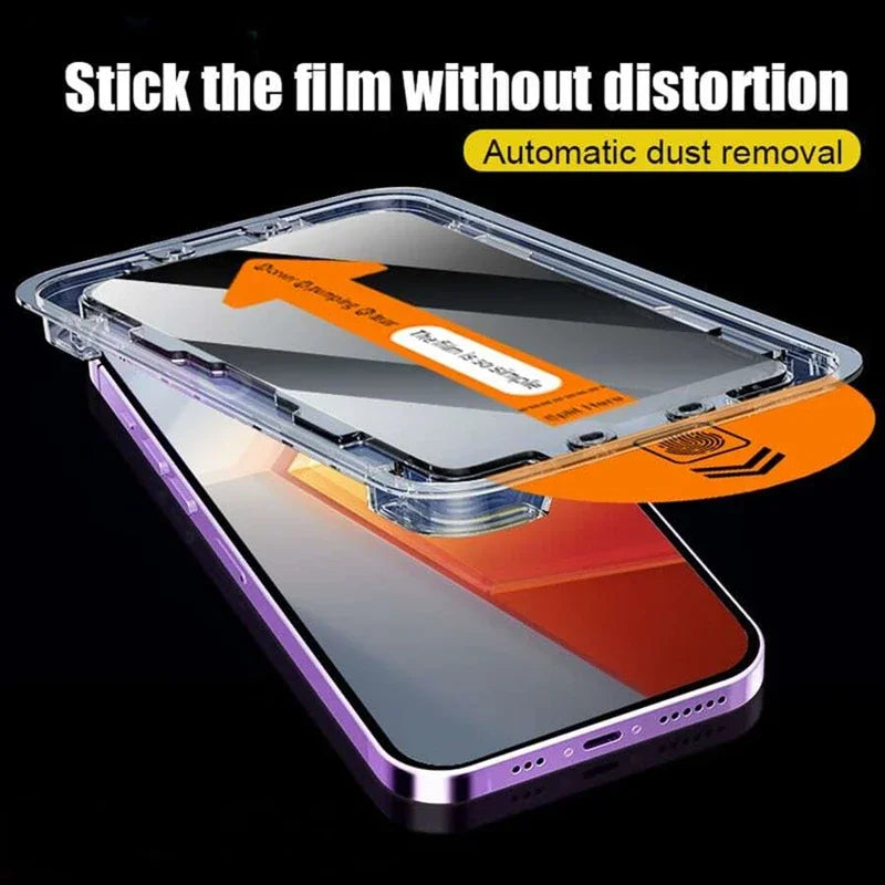 Oleophobic Coating Dust Free Installation Privacy Screen Protector For iPhone 13 11 12 14 15 16 Pro Max XS X XR 17 15 Plus Glass