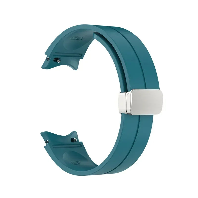 Original Silicone Strap for Samsung Watch 6/5/4 40 44mm 5 Pro 45mm Band Magnetic Buckle Galaxy Watch 4/6Classic 42 43MM 46 47MM