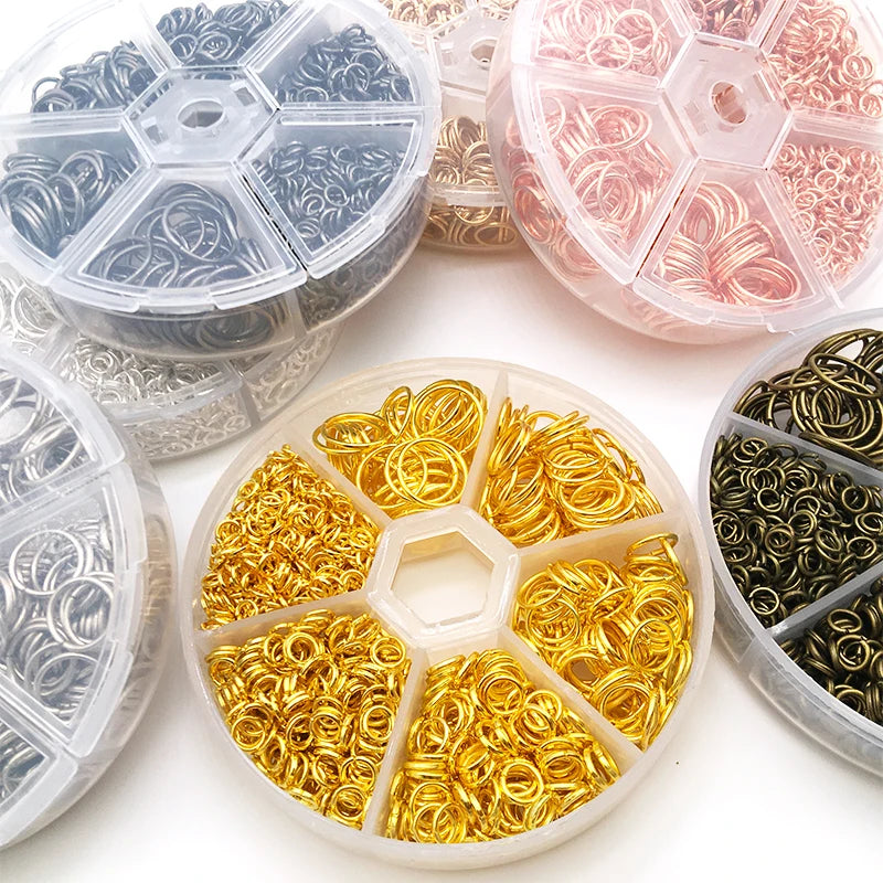 1Box Metal Open Jump Rings Split Rings Connectors Iron Open Jump ring For Diy Jewelry Making(4mm 6mm 8mm 10mm)