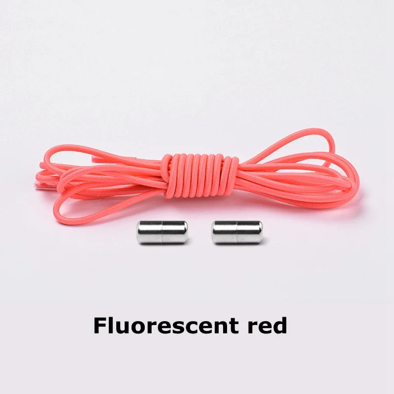 Elastic Laces Sneakers Round Shoelaces without ties Rubber No Tie Shoe laces Shoes Kids Adult Quick Shoe lace Rubber Bands