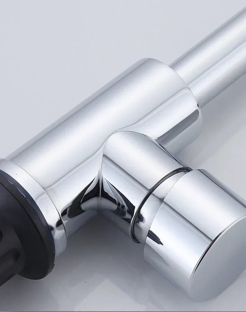 Waterfall Design Kitchen Faucet in Plastic steel with 360° Rotating Spray Head for Hot and Cold Water Mixing Sink Faucet