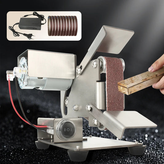 TUNGFULL Mini Belt Grinding Machine Tool Sharpening Machine Sanding Grinding Electric Sander Home Diy Polisher Machine