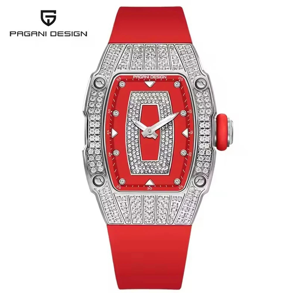 New PAGANI DESIGN Luxury Women's Fashion Quartz Watch Switzerland Ronda Movt Diamond Inlaid Women's Elegant Watch Montreal Femme